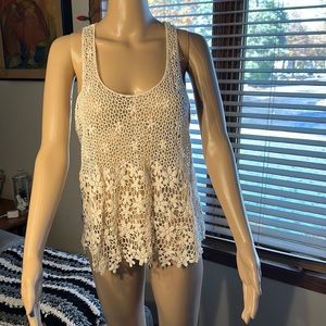 Off white womens crochet tank/cover up size L